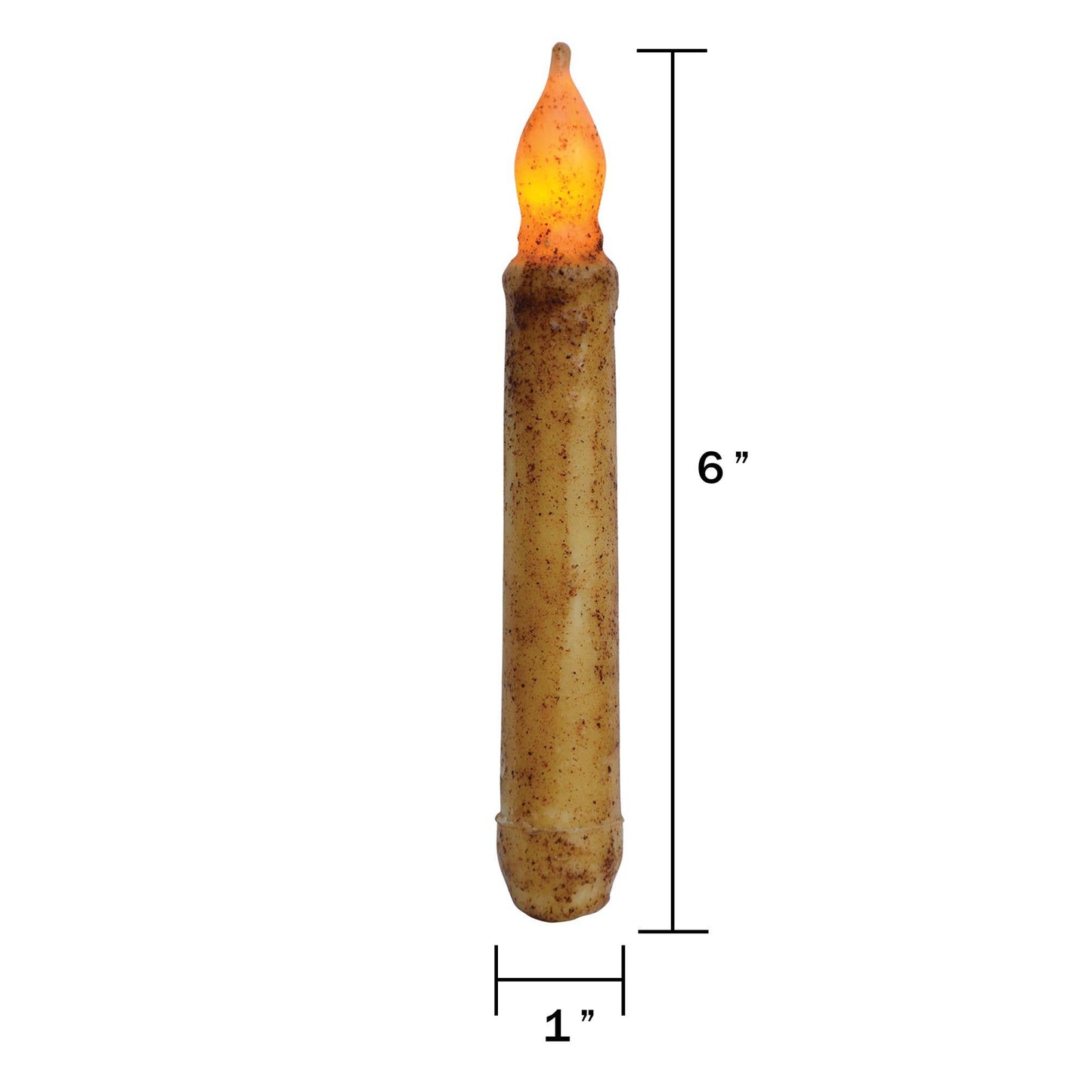 Burnt Ivory Timer Taper, 6"