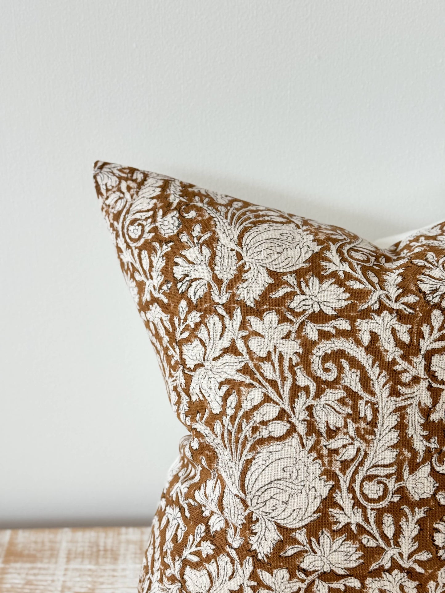 Ivy Rust Print Cushion Cover 45 x 45 - 100% Cotton Cover