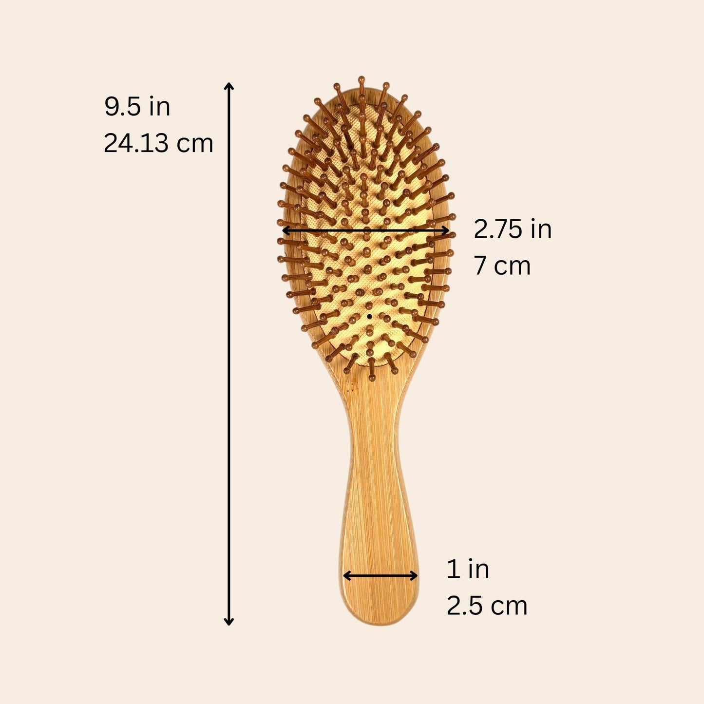Bamboo Paddle Hairbrush | Round
