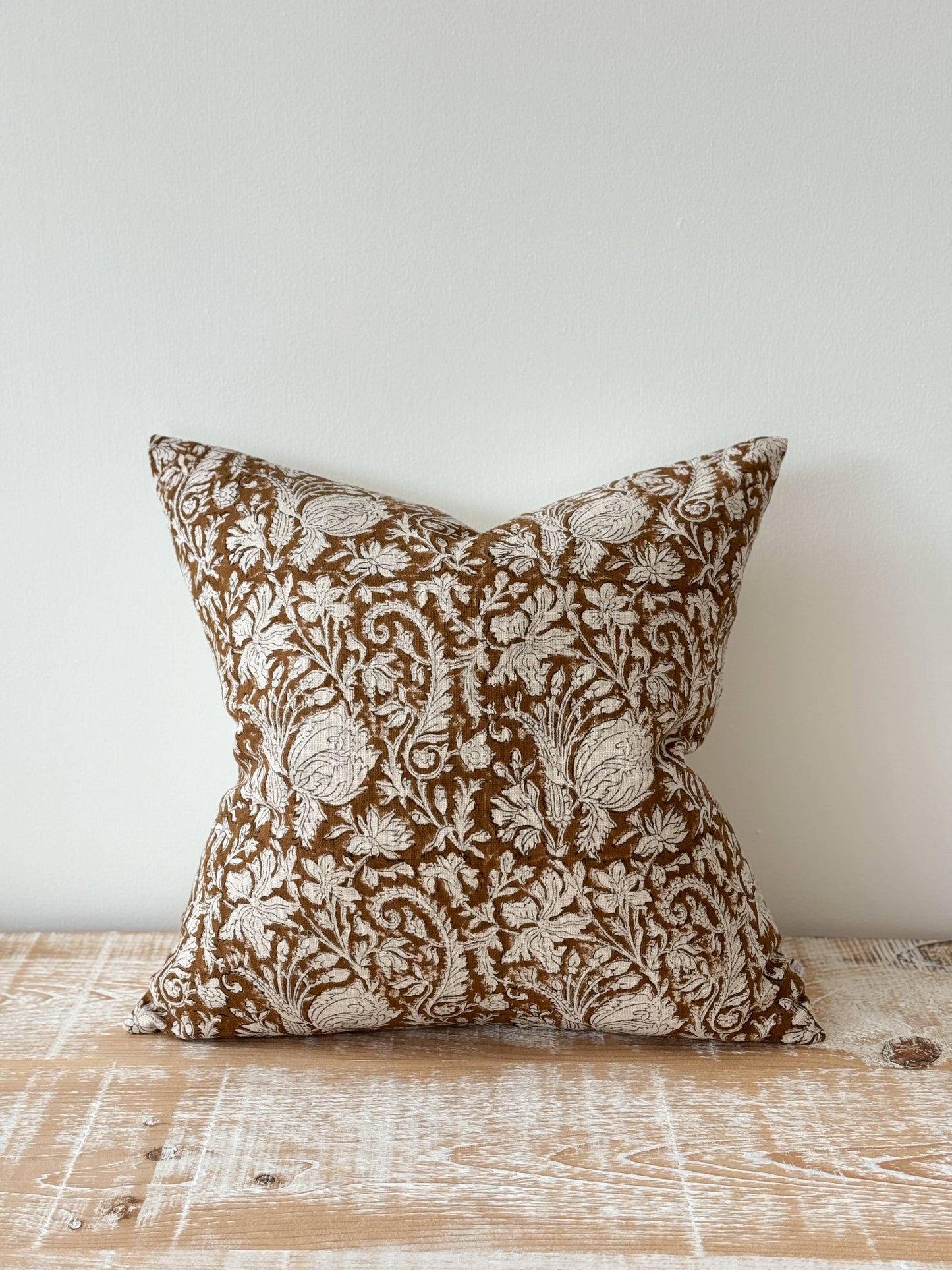 Ivy Rust Print Cushion Cover 45 x 45 - 100% Cotton Cover