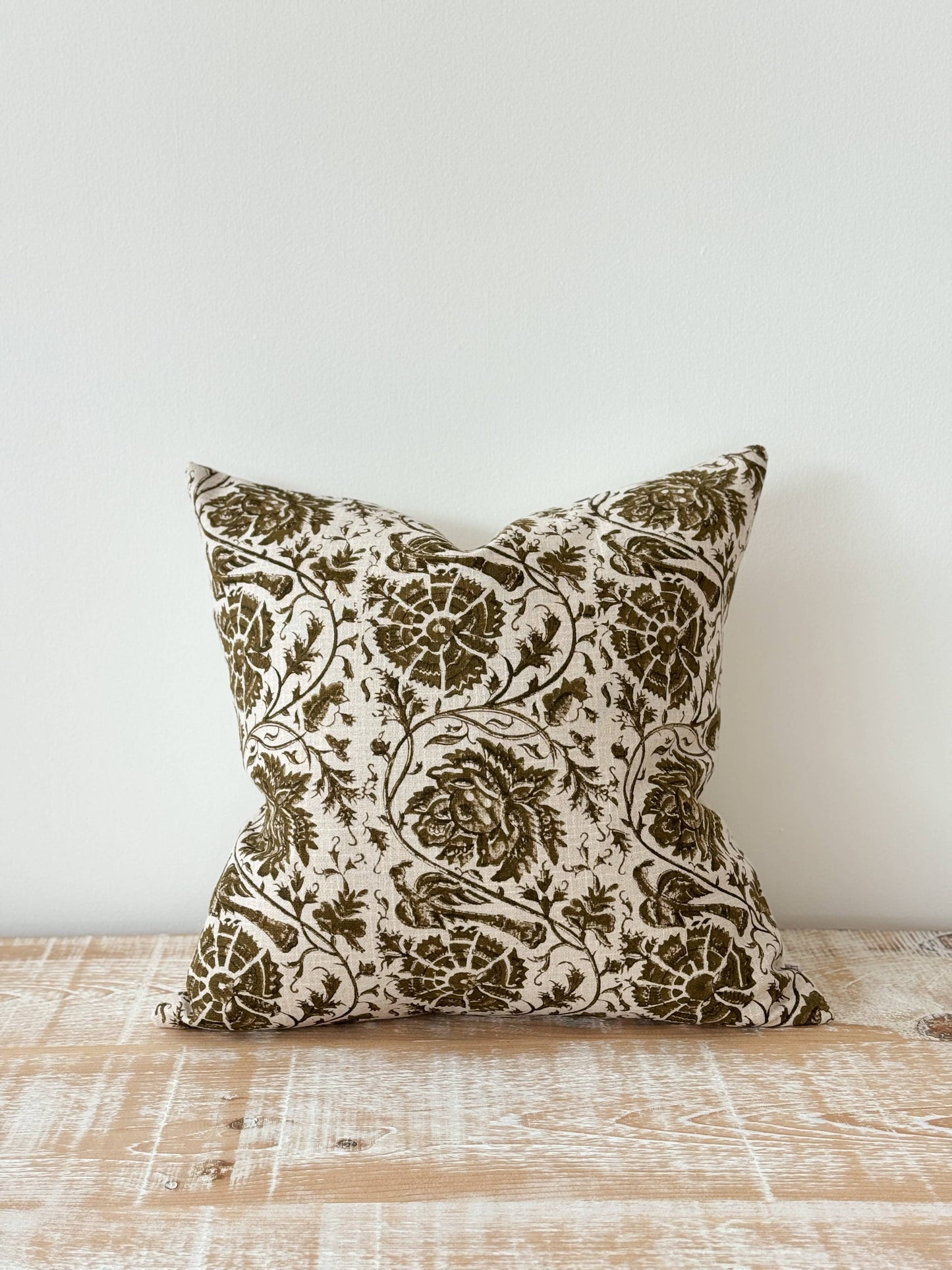 Ivy Olive Floral Print Cushion Cover 45 x 45 - 100% Cotton