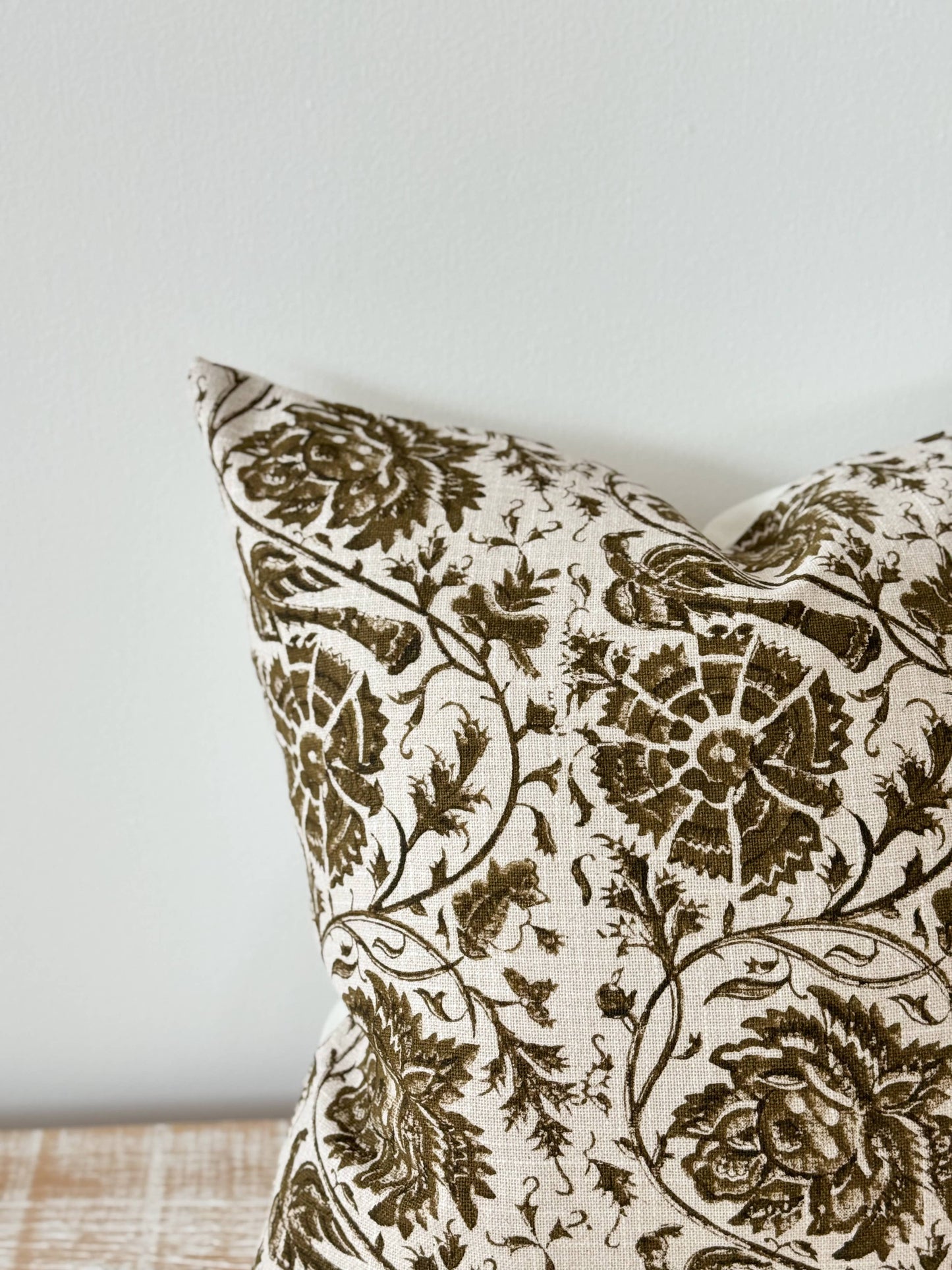 Ivy Olive Floral Print Cushion Cover 45 x 45 - 100% Cotton