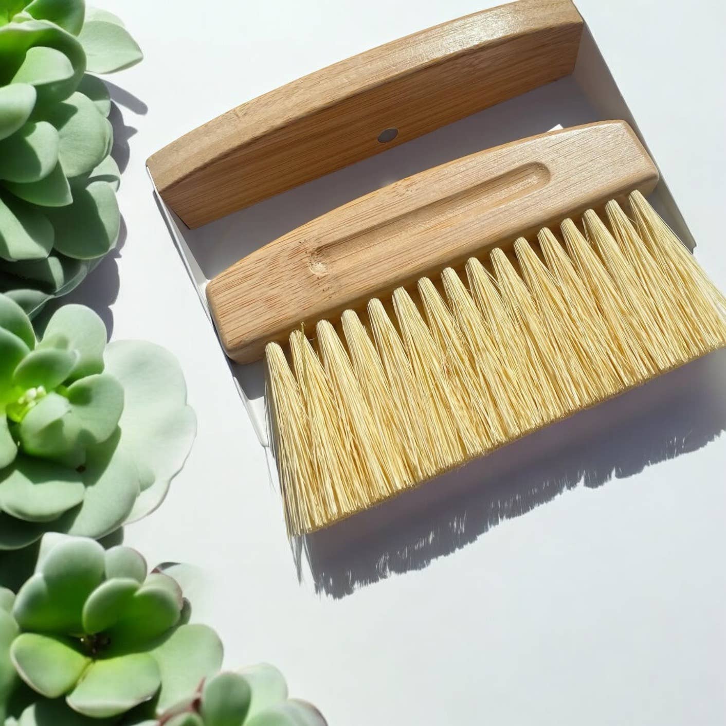 Bamboo Dust Pan & Bamboo Brush Set