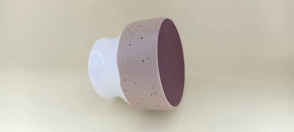 Stoneware Match Holder With Striker Jar (white ceramic top)