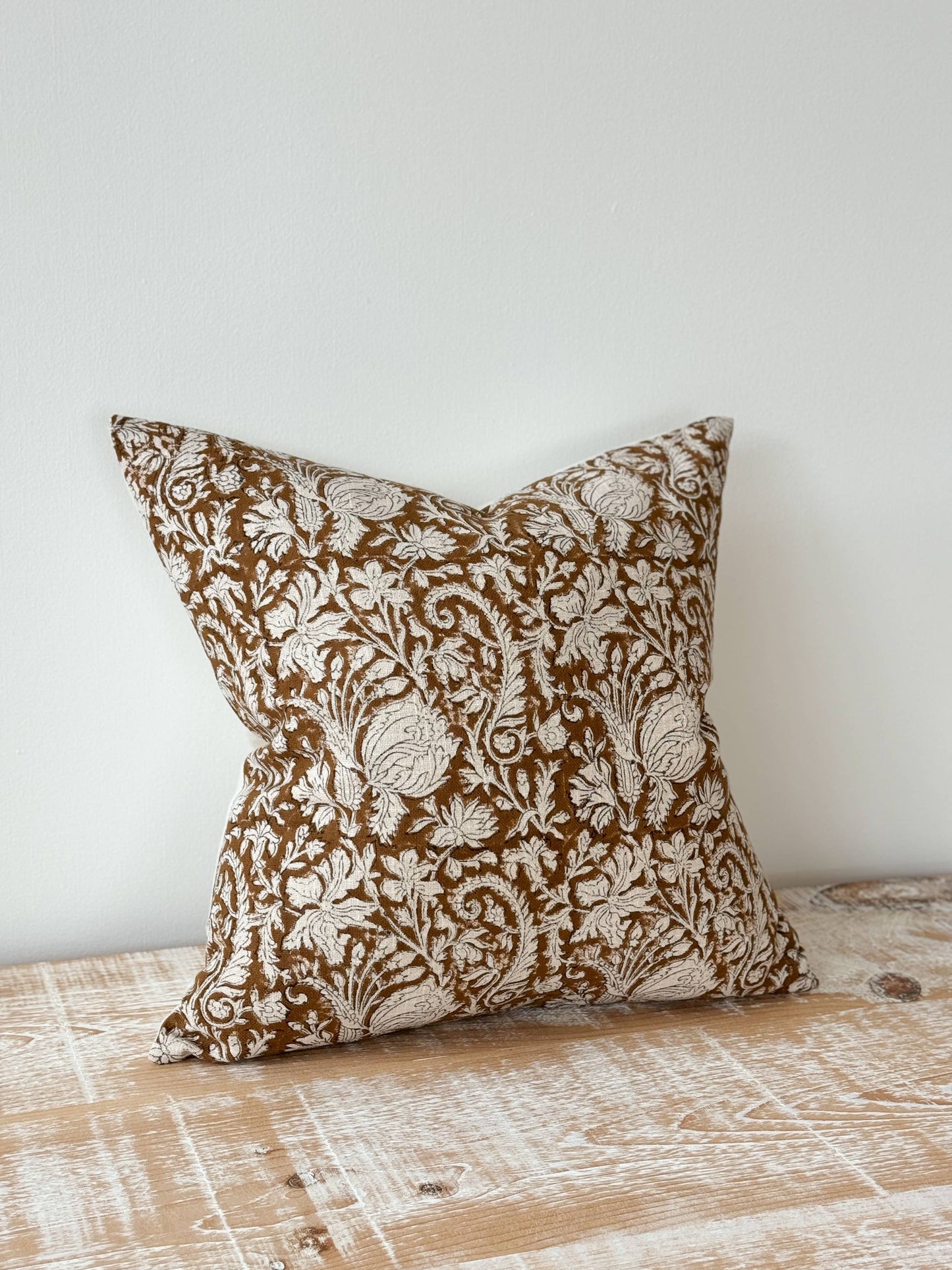 Ivy Rust Print Cushion Cover 45 x 45 - 100% Cotton Cover