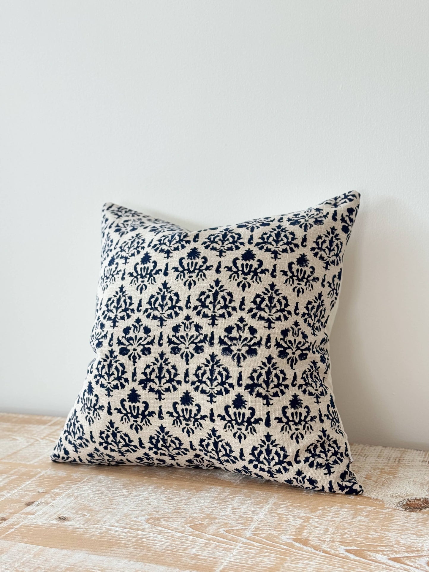 Ivy Navy Print Cushion Cover 45 x 45 - 100% Cotton Cover