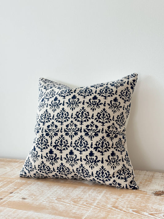 Ivy Navy Print Cushion Cover 45 x 45 - 100% Cotton Cover