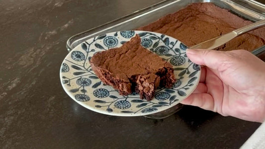 A Simple Keto Brownie ~ A rich, chocolatey treat made with everyday pantry staples