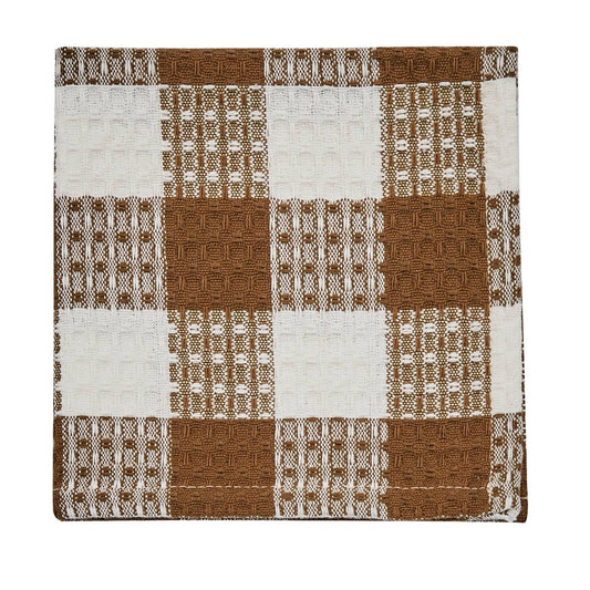 Wicklow Dishcloth-Brown And Cream
