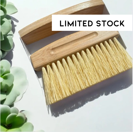 Bamboo Dust Pan & Bamboo Brush Set