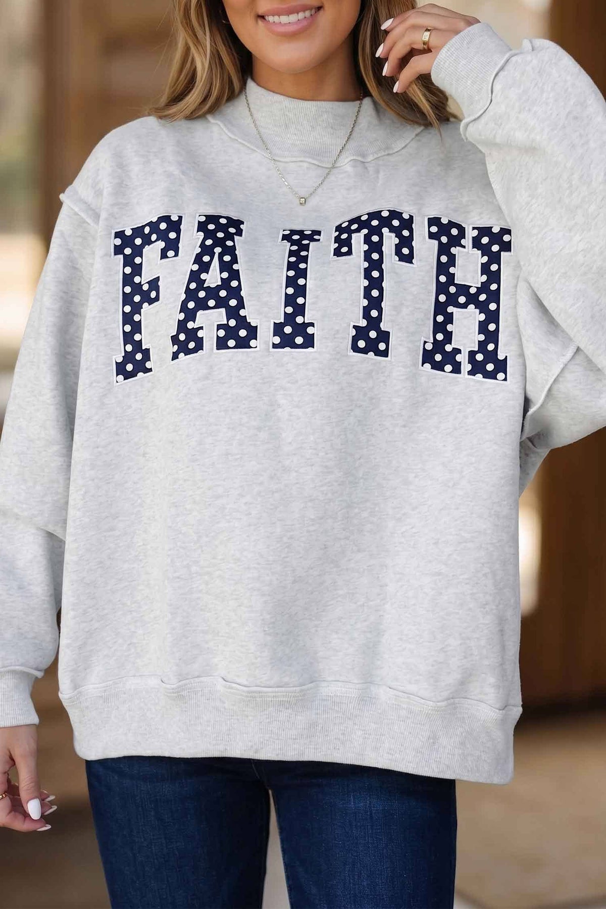 Polka Dot Faith Sweatshirt