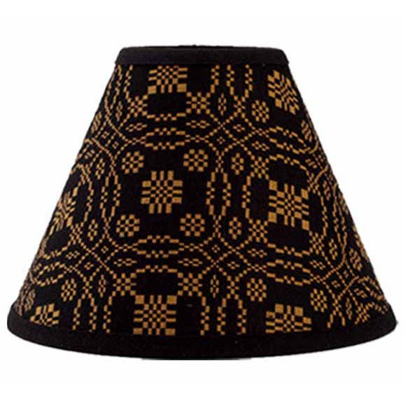 Lover's Knot Jacquard Black 12" Lampshade