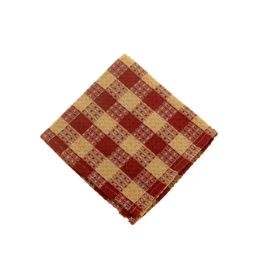 Buffalo Check Dishcloth - Burgundy