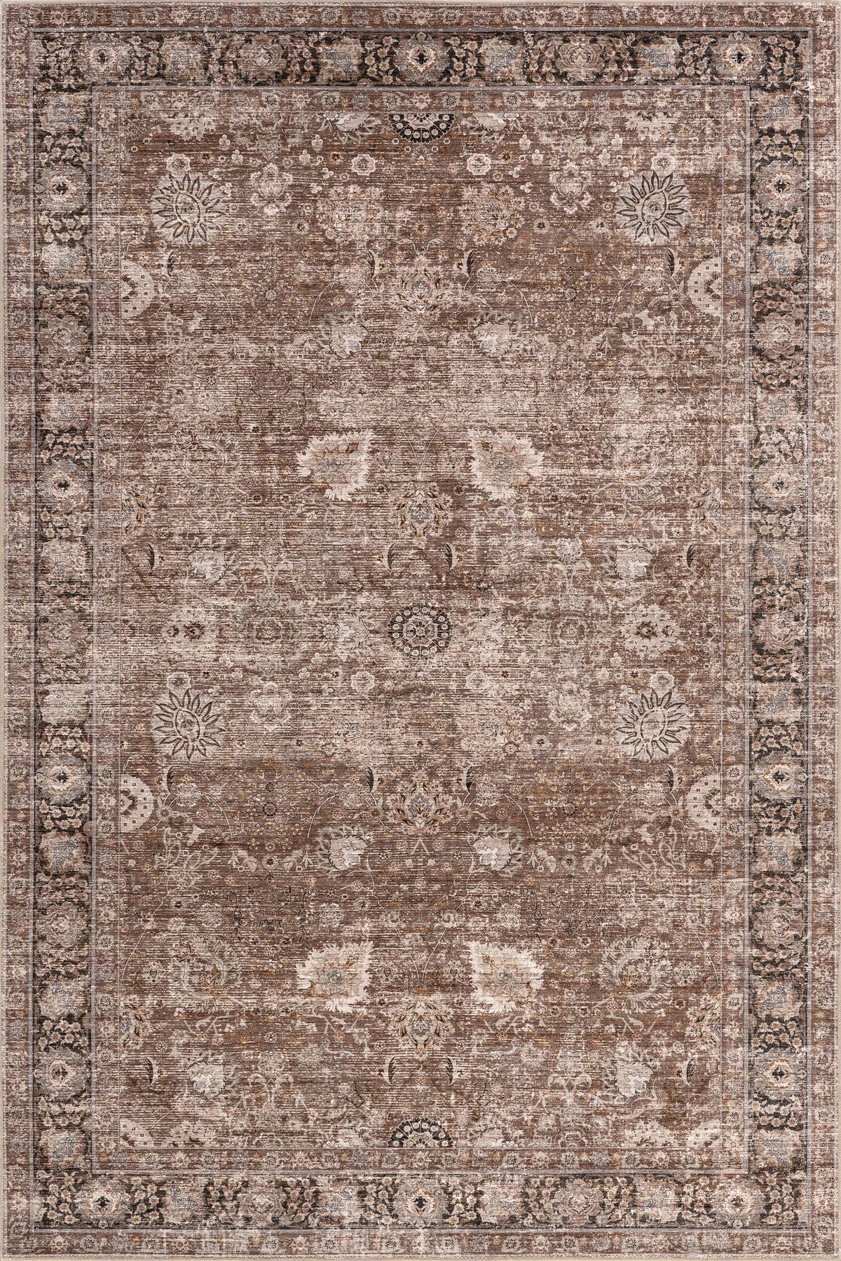 Bayberry Spill Proof Vintage Machine Washable Area Rug