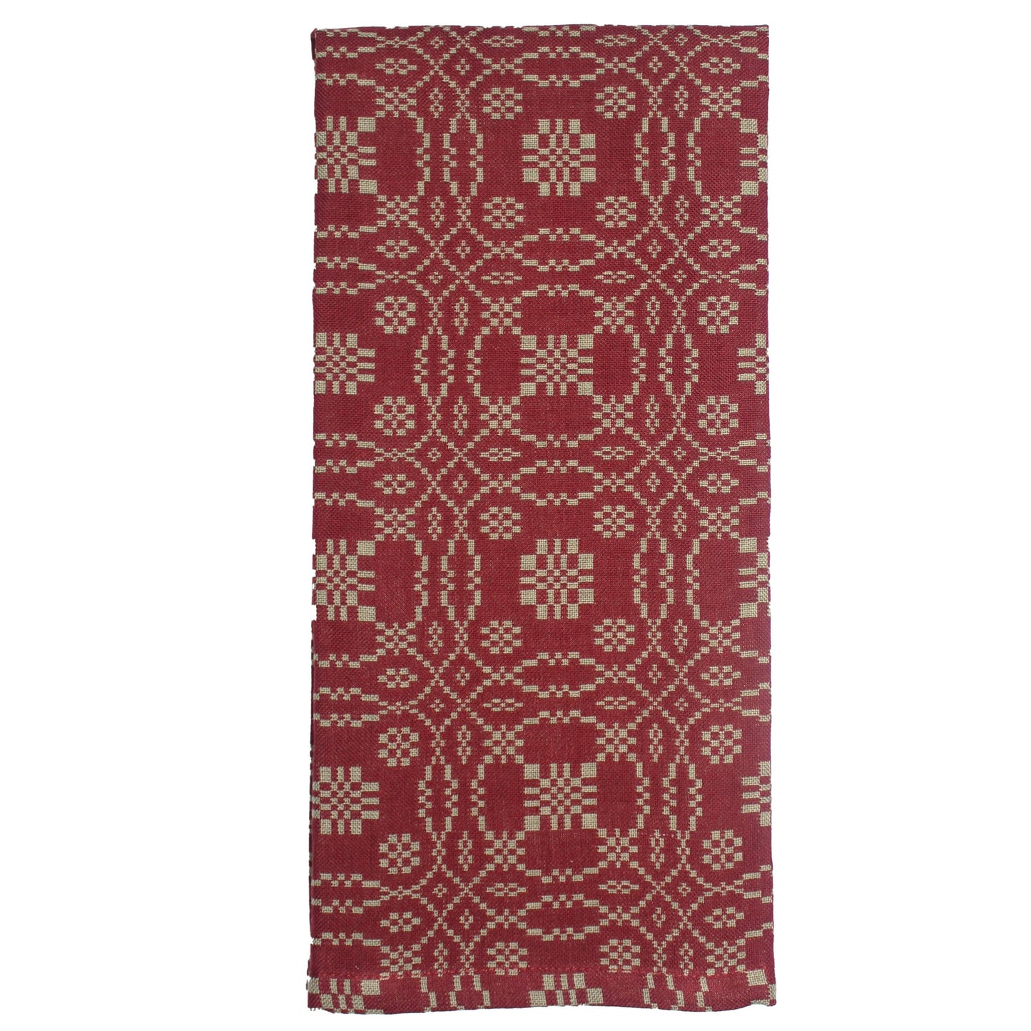 Lover's Knot Towel -  Barn Red
