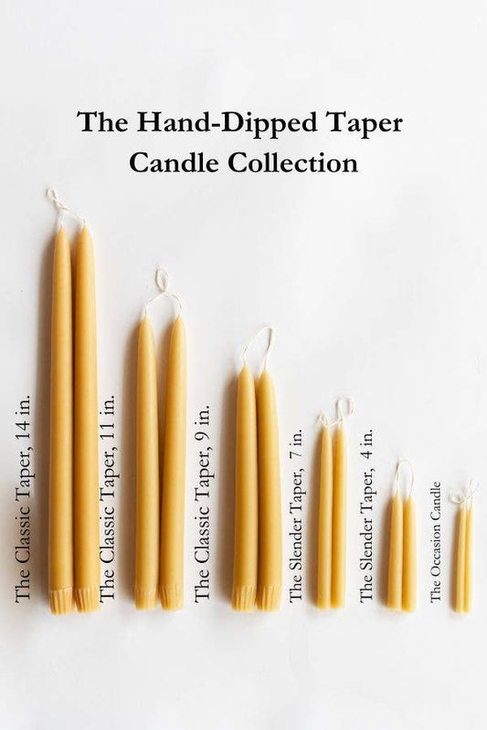 Classic Farmhouse Hand-Dipped Taper Candles