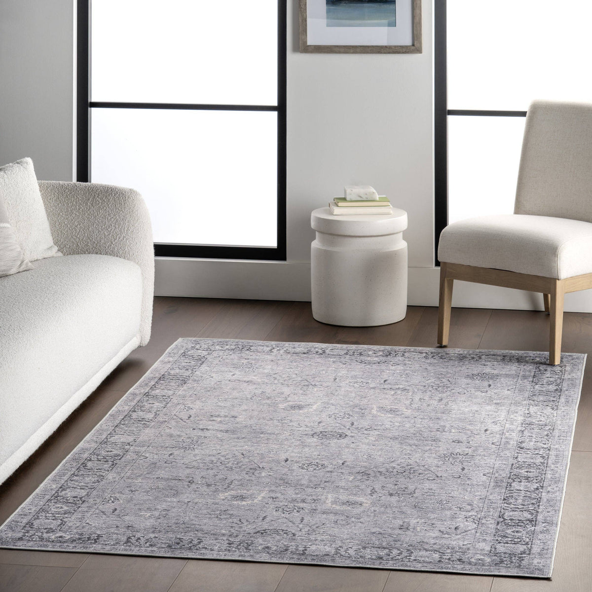 Bayberry Spill Proof Vintage Machine Washable Area Rug