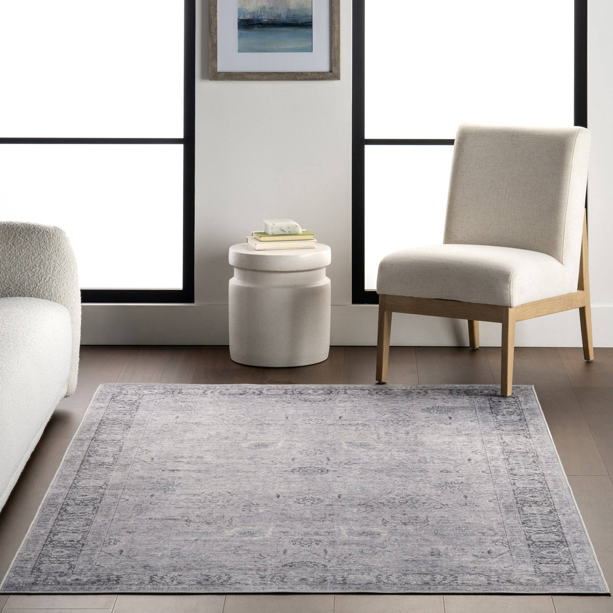 Bayberry Spill Proof Vintage Machine Washable Area Rug