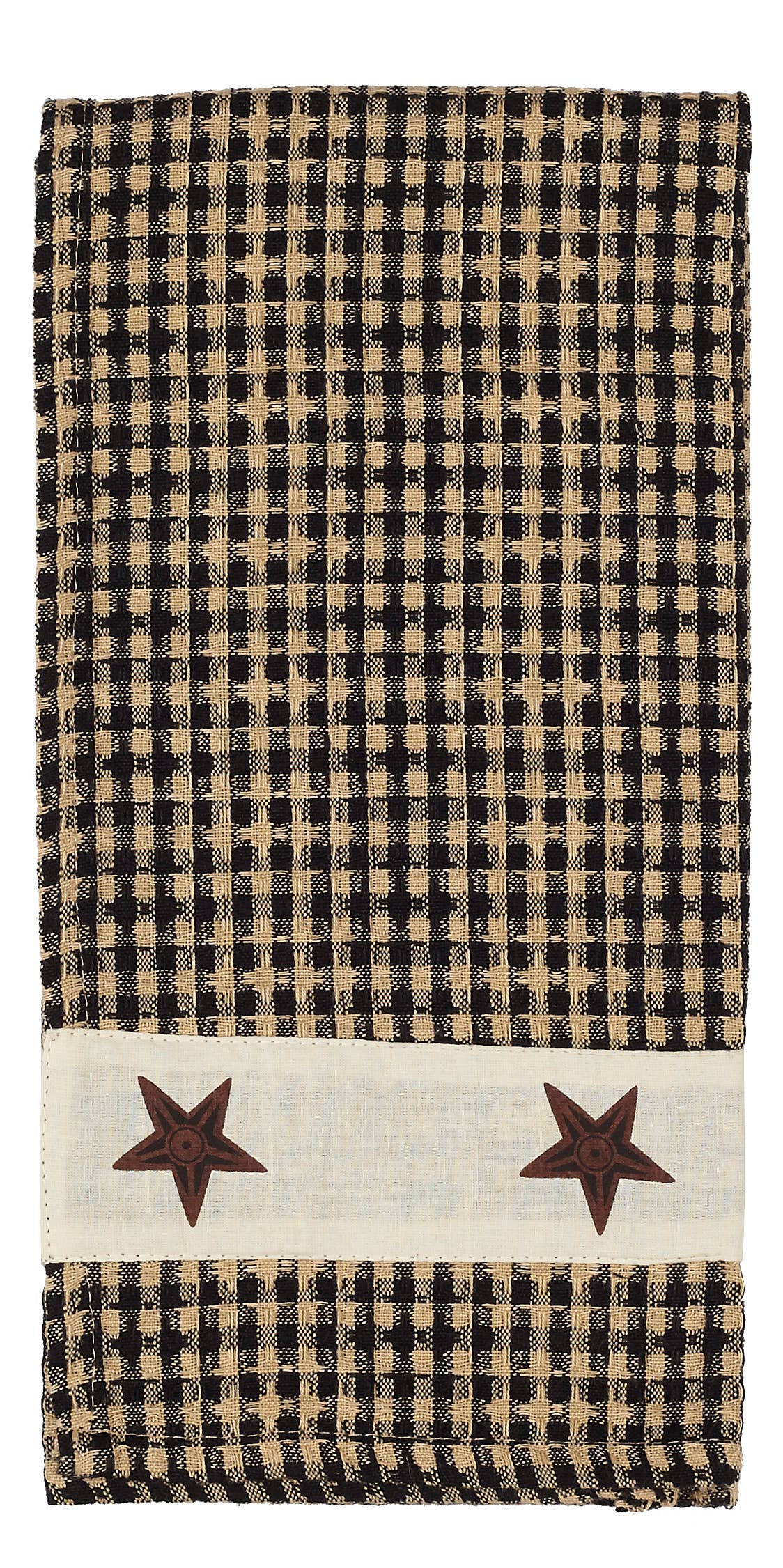 Star Black Check Tea Towel