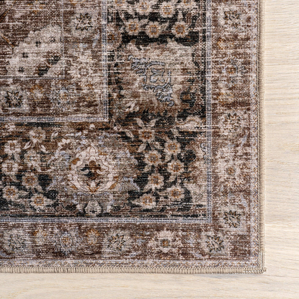 Bayberry Spill Proof Vintage Machine Washable Area Rug