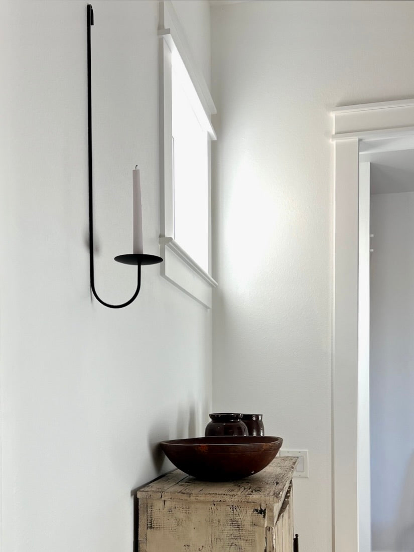Keen Taper Wall Sconce, Metal, Black