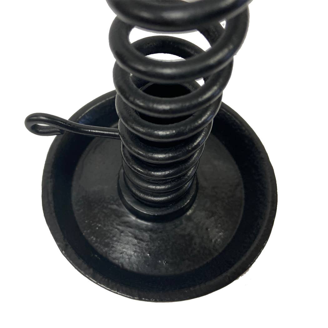 Iron Spiral Courting Candle Holder, 10"