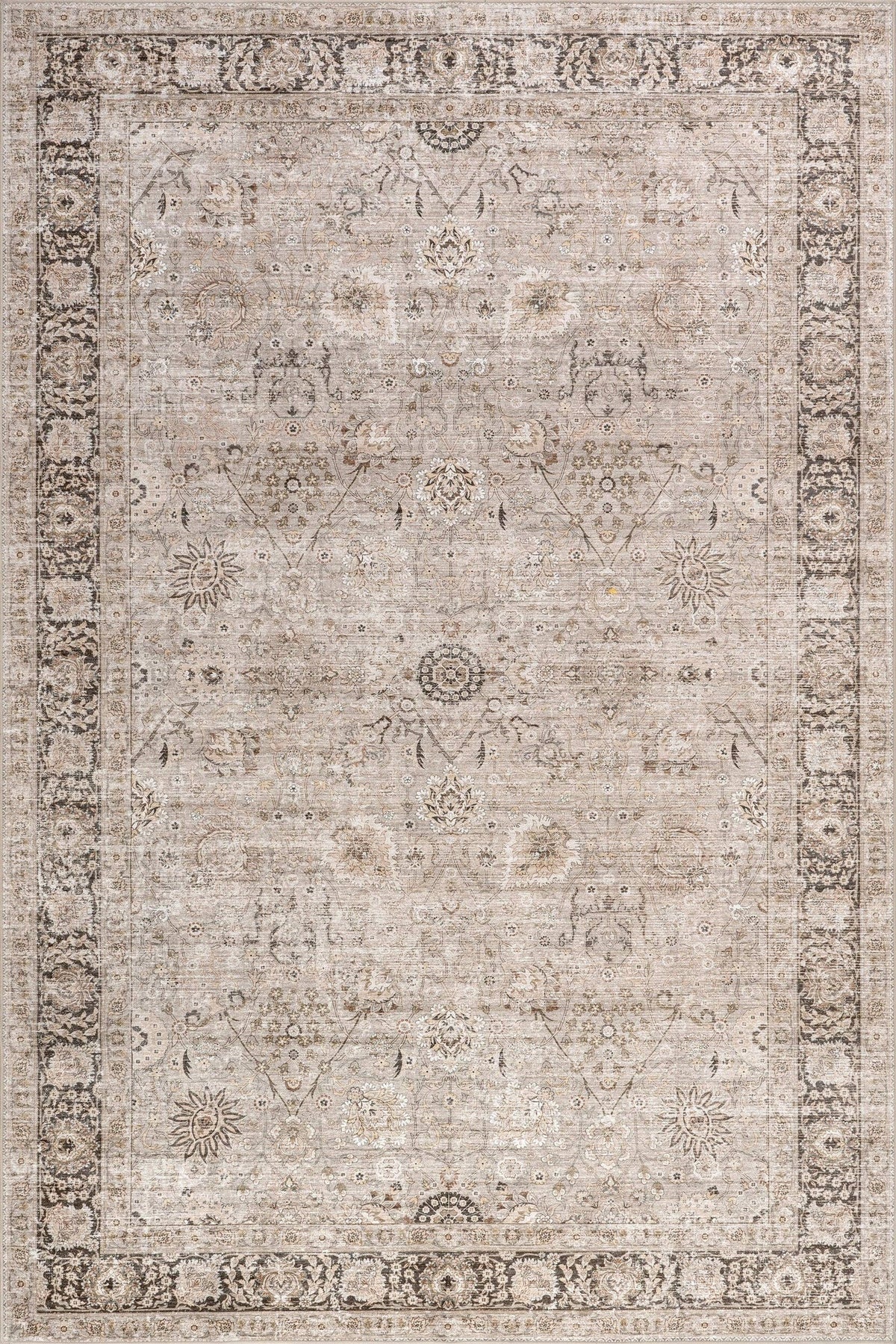Bayberry Spill Proof Vintage Machine Washable Area Rug