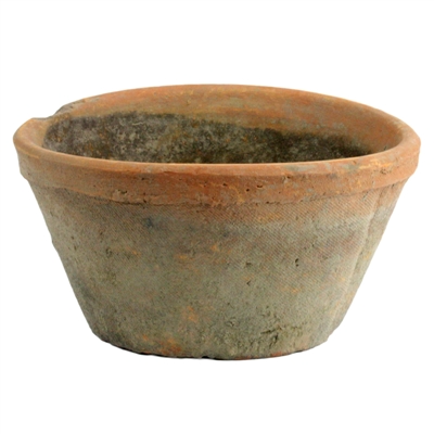 Rustic Terra Cotta Oval Pot - Med - Antique Red