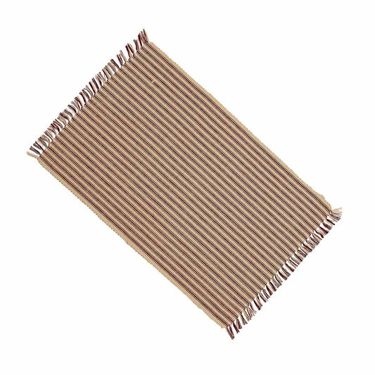 York Ticking Placemat Barn Red
