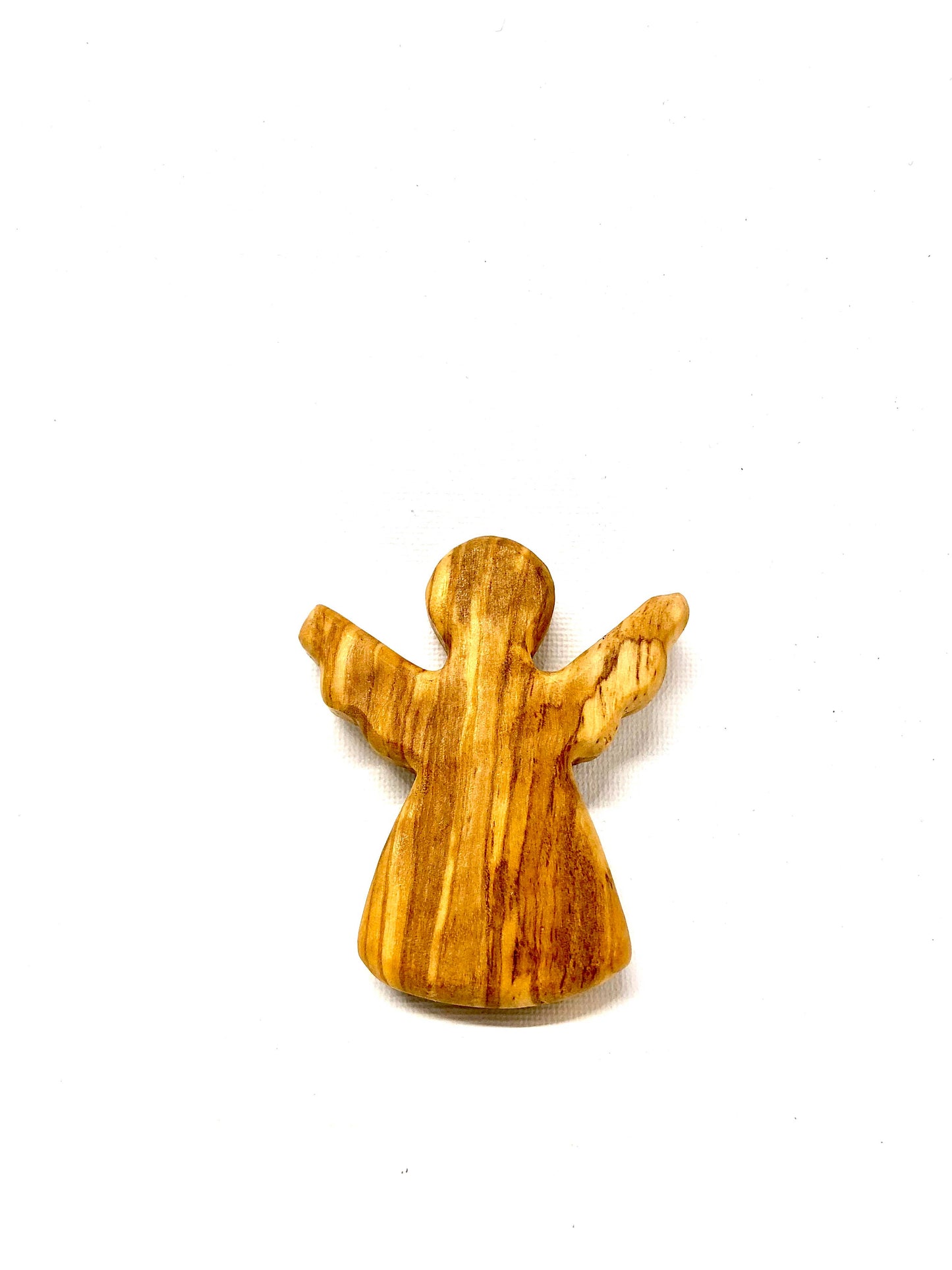 Angel Christmas tree pendant made of olive wood