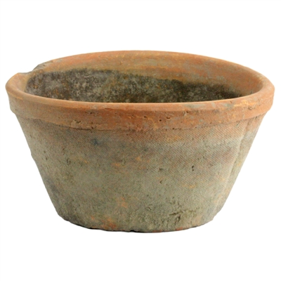 Rustic Terra Cotta Bulb Pot - Lrg - Antique Red